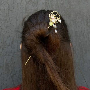 Металева шпилька для волосся "Ніжне цвітіння бутонів вишні"